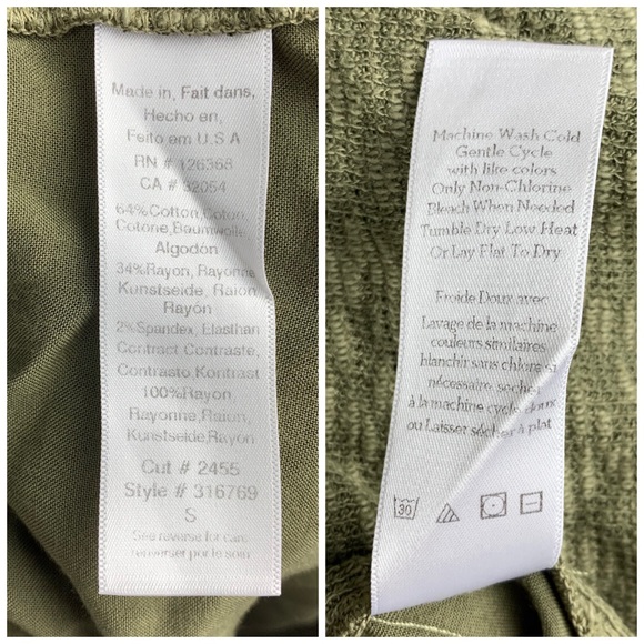 Left of Center Asymmetrical Long Sleeve Top, Sz S - Picture 7 of 7